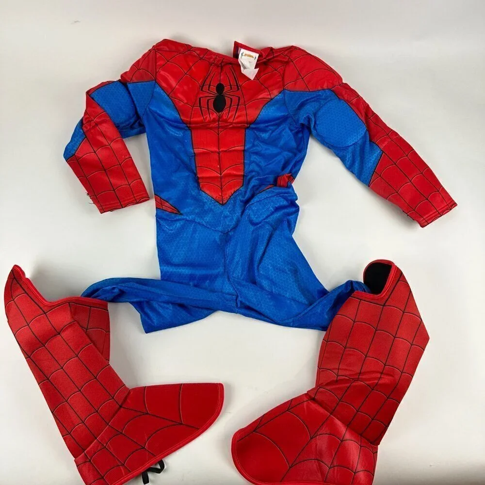 Spiderman Halloween Costume Boys Medium Red Blue - Picture 4 of 12